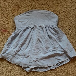 Baby blue babydoll off the shoulder top